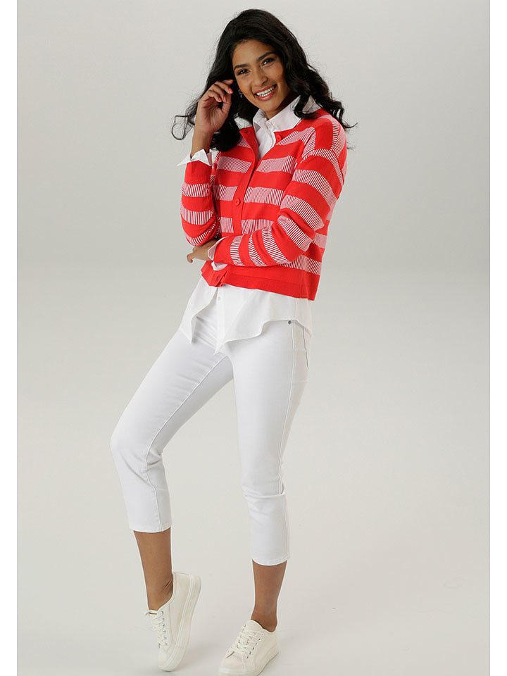 Aniston Kardigan w kolorze czerwono-białym rozmiar: 38