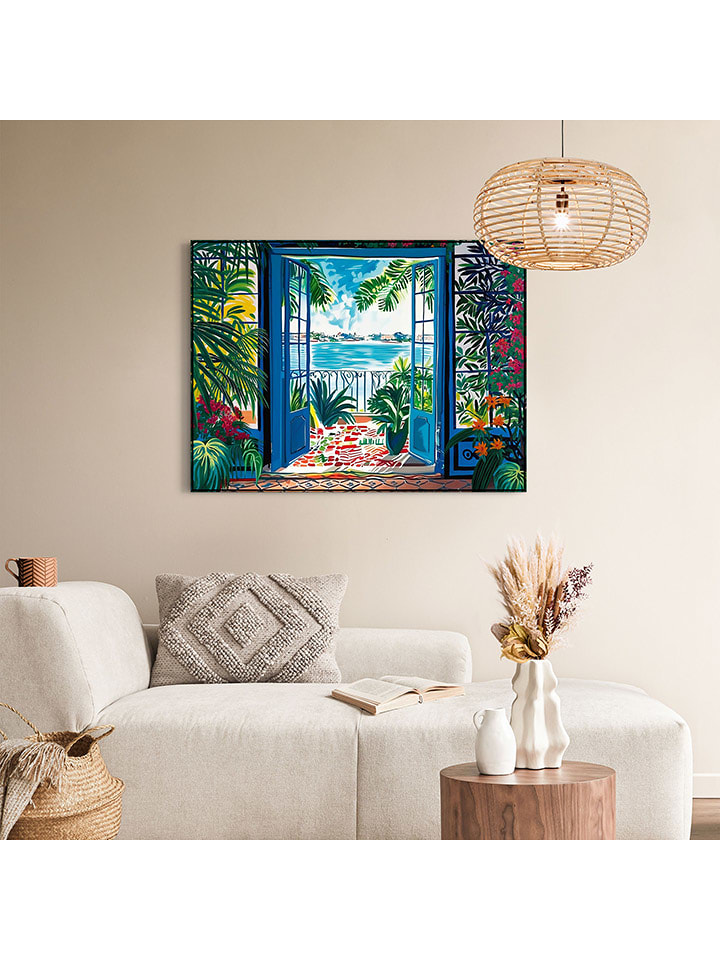 Orangewallz Druk artystyczny "Balcony Impression" na płótnie w ramce rozmiar: 60x80 cm