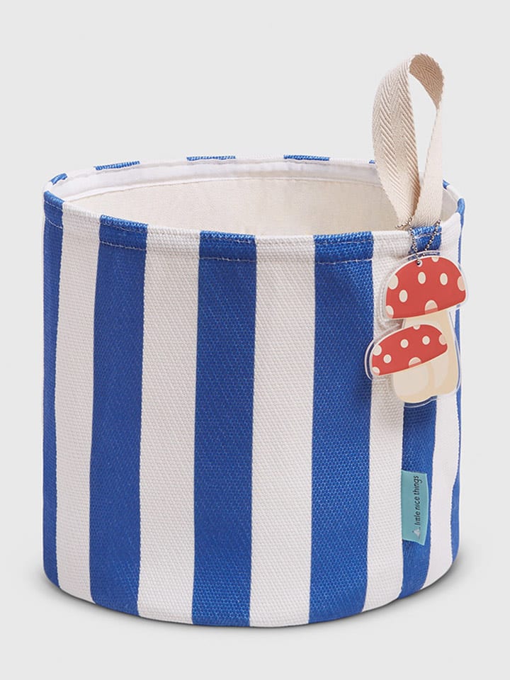 The Wild Hug Kosz "Fungus" w kolorze niebiesko-białym - wys. 28 x Ø 30 cm rozmiar: onesize