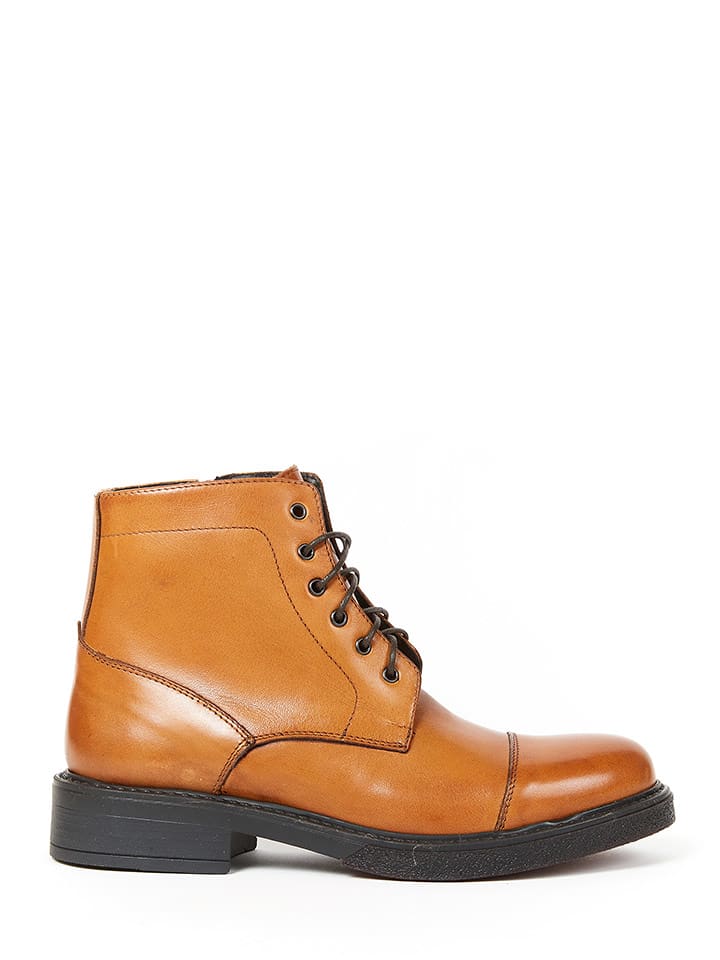 Frank Daniel Skórzane botki w kolorze jasnobrązowym rozmiar: 39