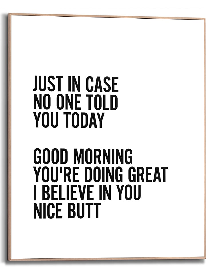 Orangewallz Druk artystyczny "Just In Case" w ramce - 40 x 50 cm rozmiar: 40x50 cm