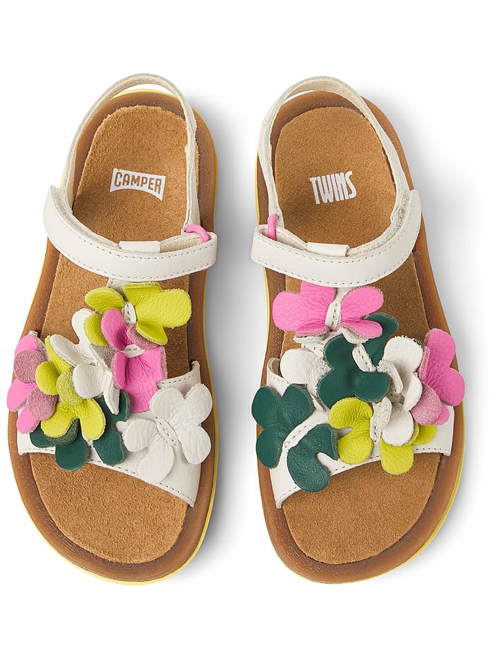 Camper Skórzane sandały w kolorze białym rozmiar: 33