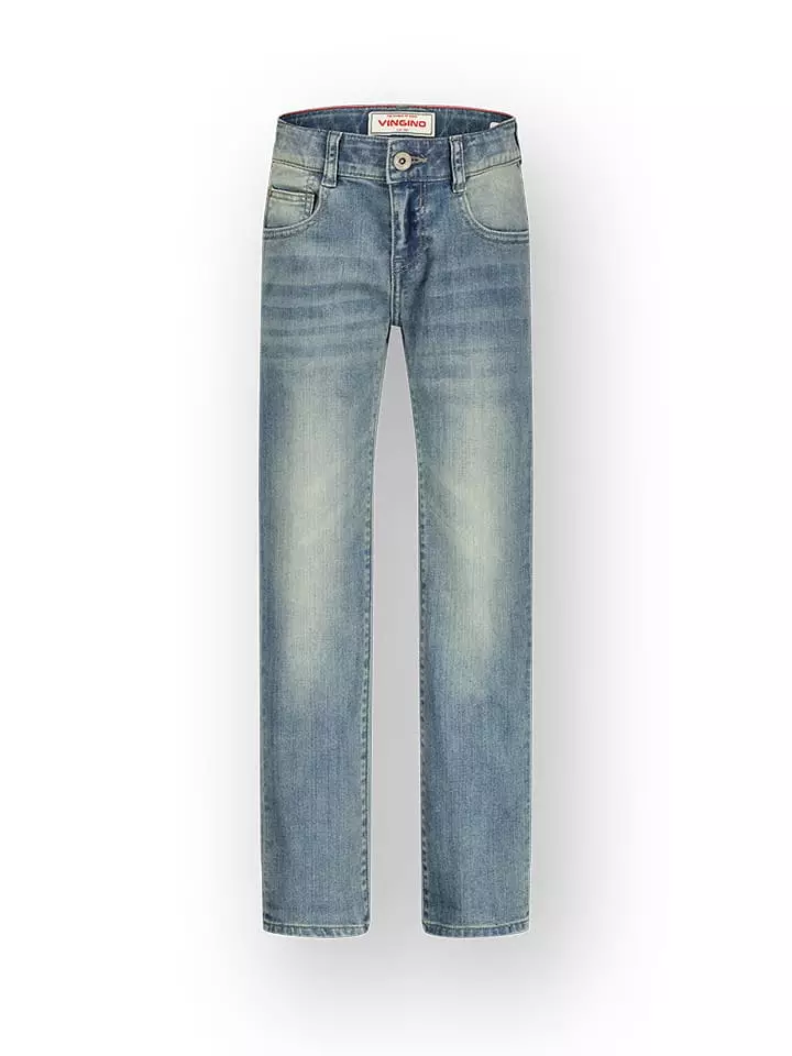 Vingino Dżinsy "Baggio" - Regular fit - w kolorze błękitnym rozmiar: 134