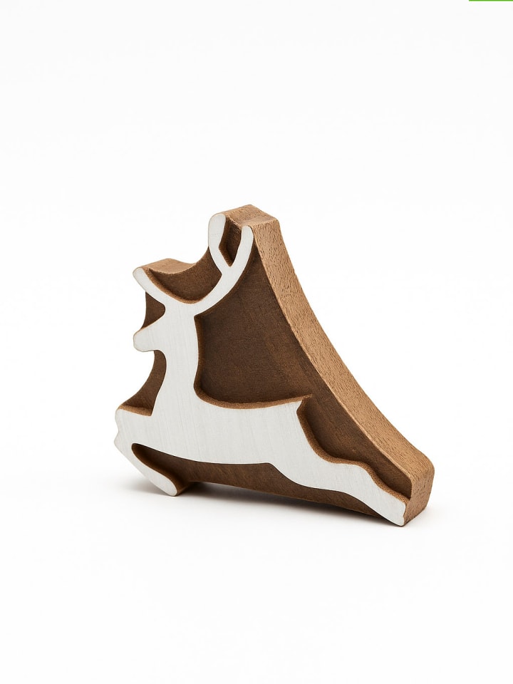 Samimi Stemple (2 szt.) "Deer" w kolorze jasnobrązowo-białym - 6 x 6 cm rozmiar: onesize