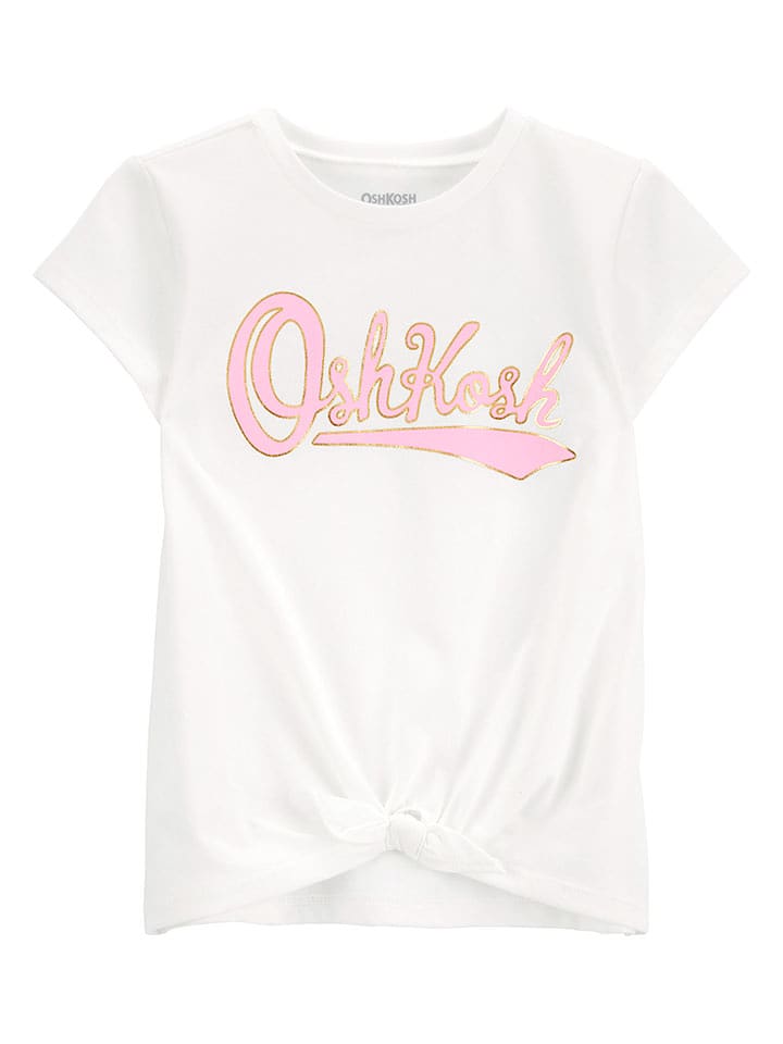 OshKosh Koszulka w kolorze biało-jasnoróżowym rozmiar: 98