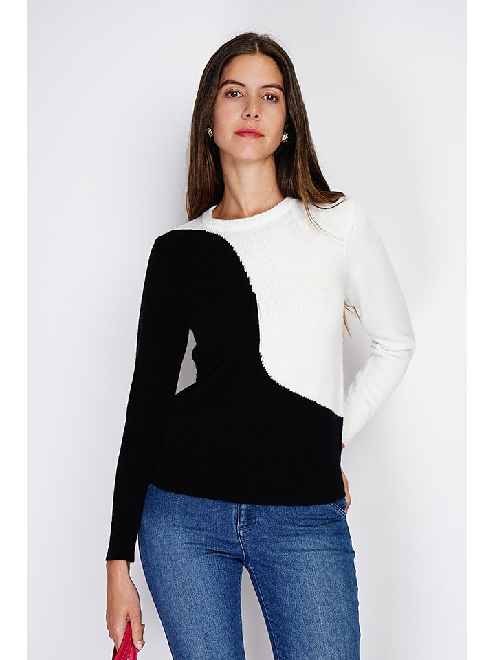 William de Faye Sweter w kolorze czarno-białym rozmiar: 42