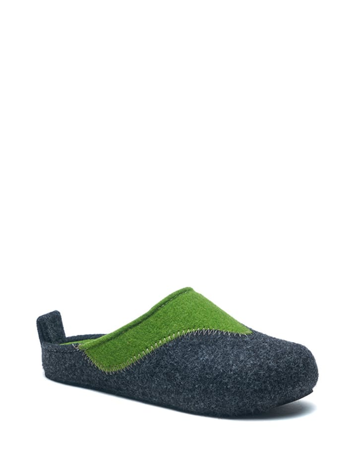 Comfortfusse Wełniane kapcie w kolorze granatowo-zielonym rozmiar: 39