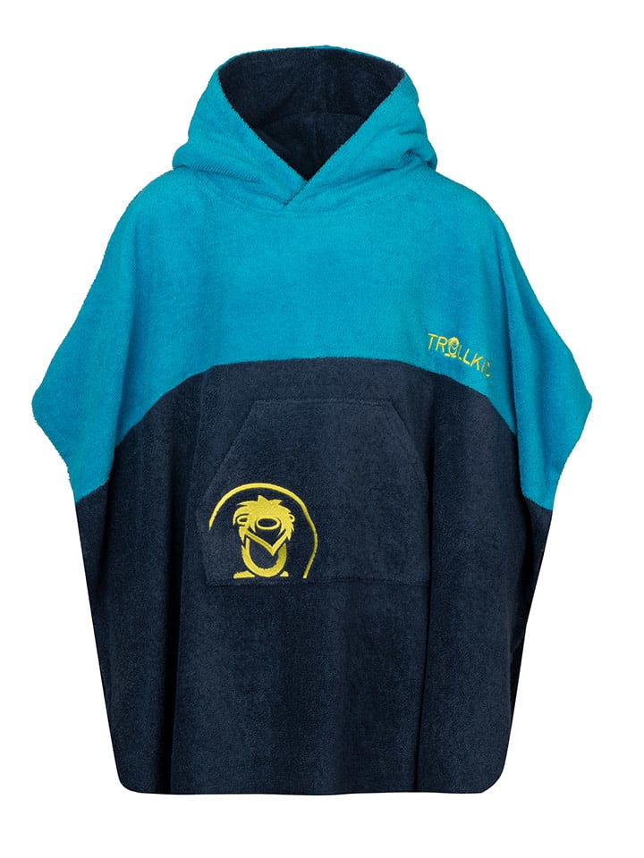 Trollkids Ponczo kąpielowe "Kvalvika" w kolorze błękitno-granatowym rozmiar: 128