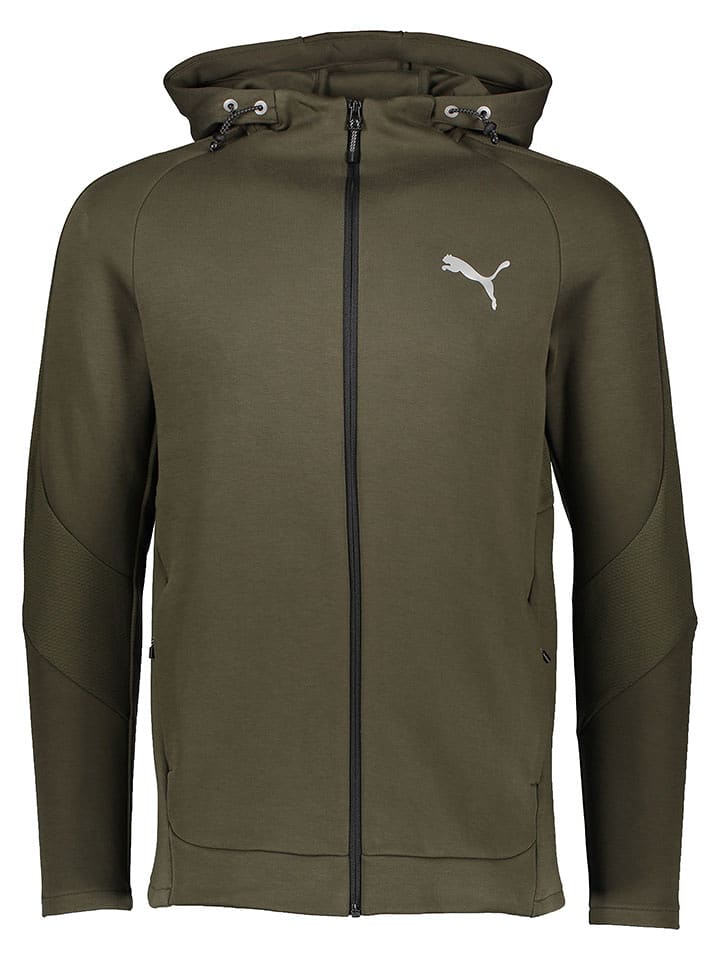 Puma Bluza "Evostripe" w kolorze khaki rozmiar: M