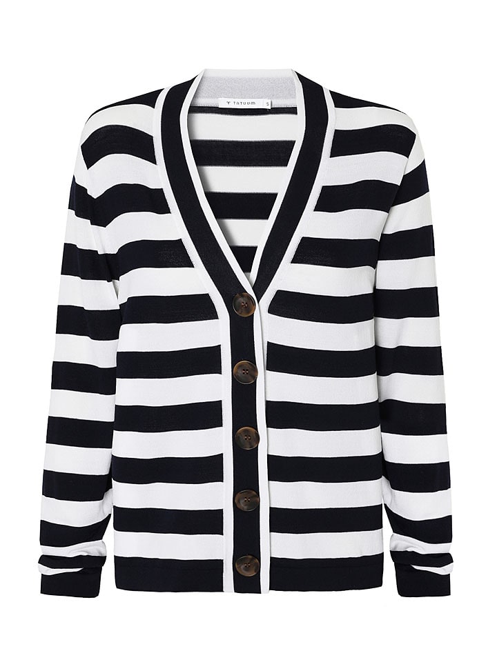 TATUUM Kardigan w kolorze czarno-białym rozmiar: XL