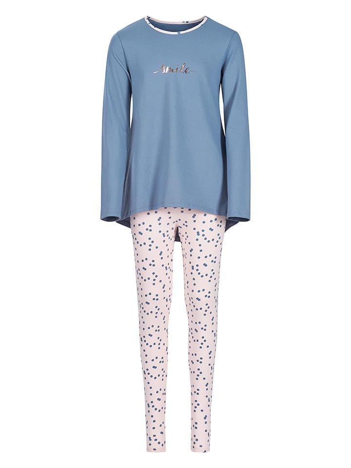 Skiny Piżama w kolorze jasnoróżowo-niebieskim rozmiar: 152