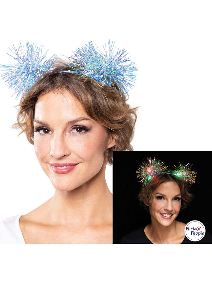 Party x People Opaska LED w kolorze błękitnym rozmiar: onesize