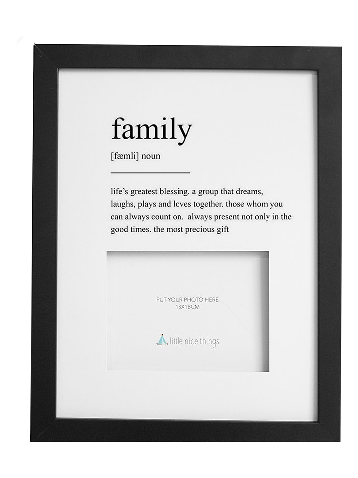 Tierra Bella Ramka "Family" w kolorze czarno-białym na zdjęcie - 30 x 40 cm rozmiar: onesize