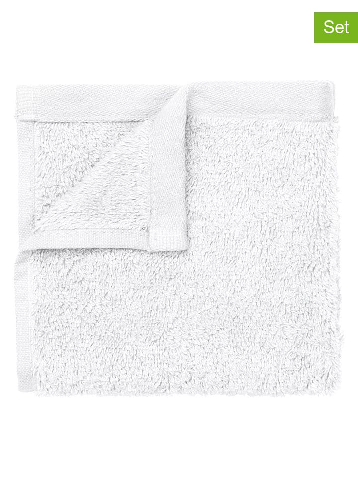 Blomus Ręczniki (2 szt.) "Riva" w kolorze białym dla gości - 30 x 30 cm rozmiar: onesize