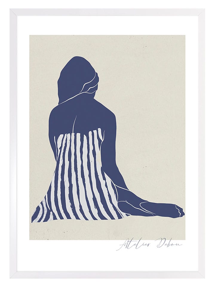 Ars Longa Druk artystyczny "Pensive Woman Abstract" w ramce - 70 x 50 cm rozmiar: onesize