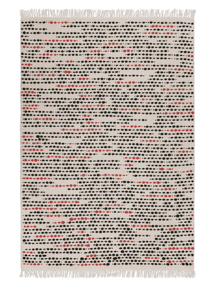 Wecon Home Wełniany dywan "London" w kolorze kremowo-czerwono-czarnym rozmiar: 140x200 cm