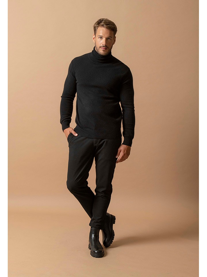 Perfect Cashmere Kaszmirowy golf "Trevor" w kolorze czarnym rozmiar: XXL