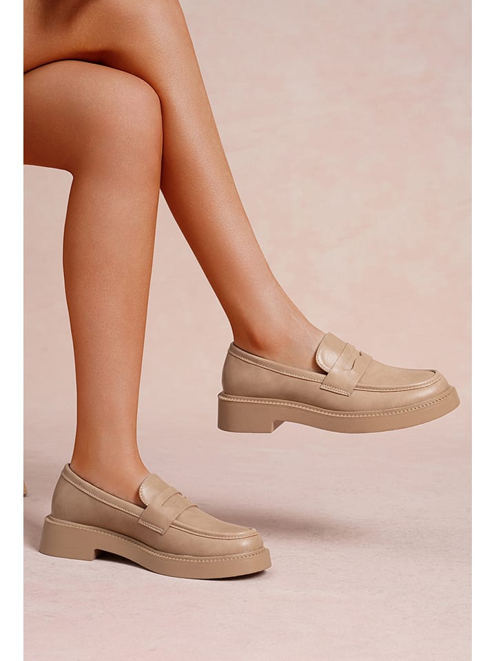 Foreverfolie Mokasyny w kolorze beżowym rozmiar: 41