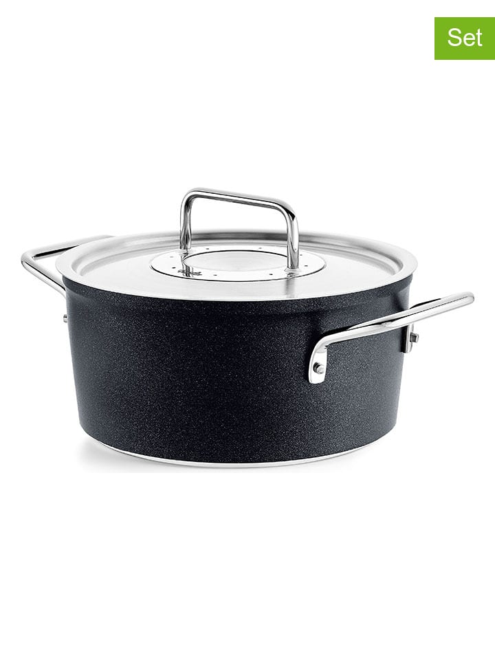 Fissler 2-częściowy zestaw "Adamant®" w kolorze czarnym - Ø 24 cm rozmiar: onesize