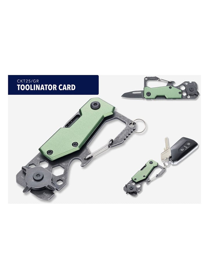 Troika Narzędzie wielofunkcyjne w kolorze zielono-szarym - dł. 8,5 cm rozmiar: onesize