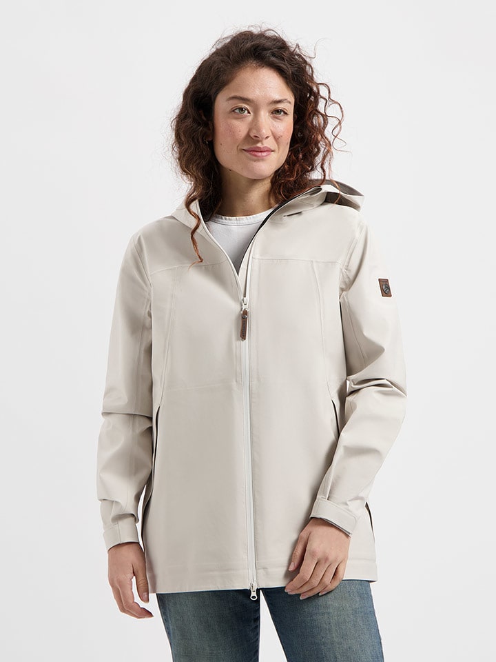 TRAVELIN' Kurtka softshellowa "Jannike" w kolorze kremowym rozmiar: XL