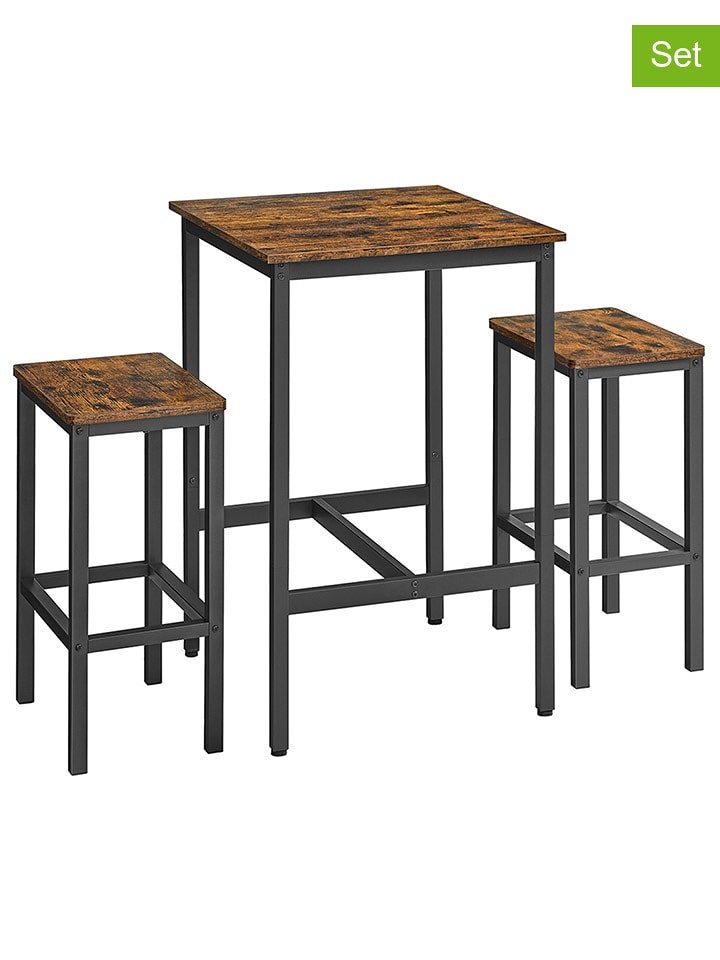 Songmics 3-częściowy zestaw w kolorze brązowo-czarnym rozmiar: onesize