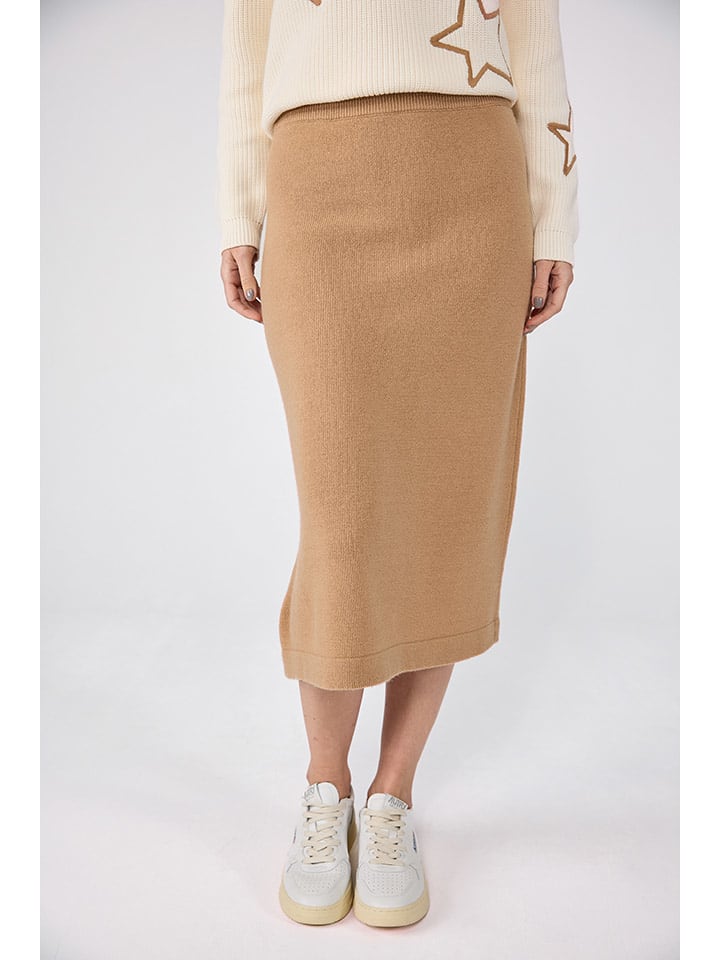 LIEBLINGSSTÜCK Wełniana spódnica"Tania" w kolorze karmelowym rozmiar: 38