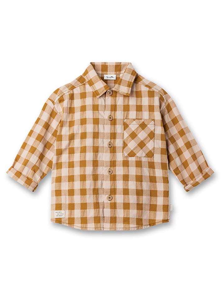 Sanetta Kidswear Koszula w kolorze musztardowo-kremowym rozmiar: 56