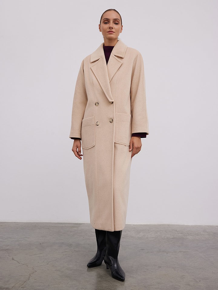 BGN Płaszcz przejściowy w kolorze beżowym rozmiar: 34