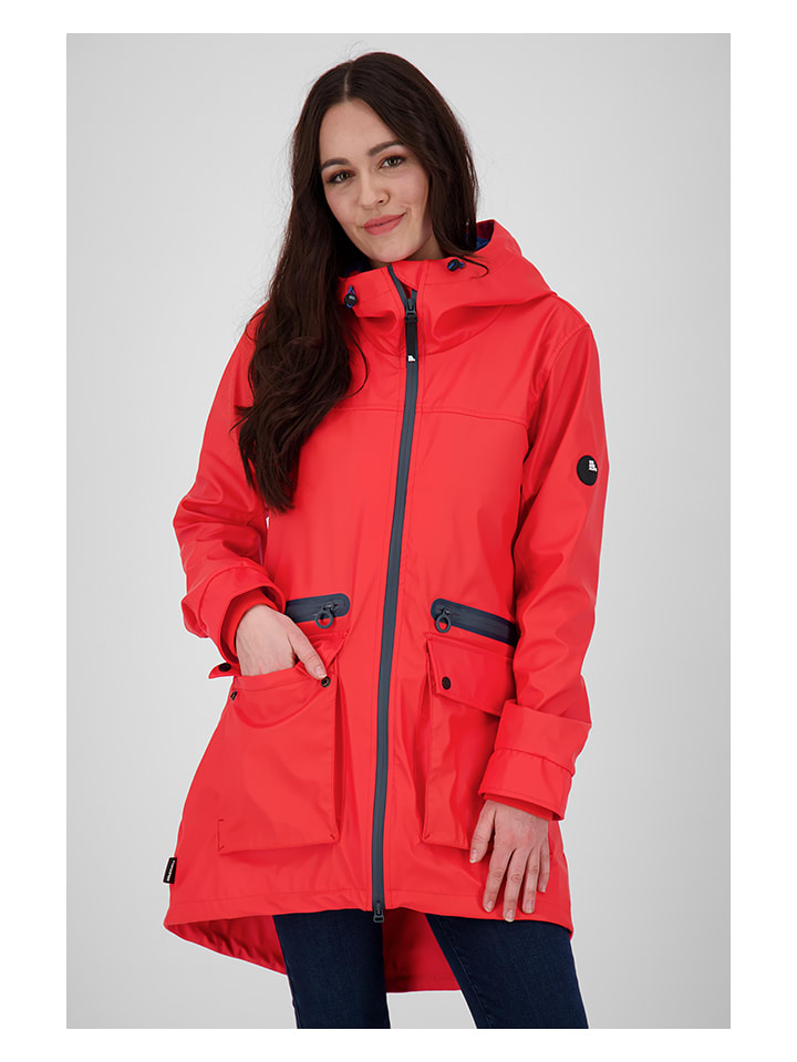 alife and kickin Kurtka przeciwdeszczowa "Audrey" w kolorze czerwonym rozmiar: M