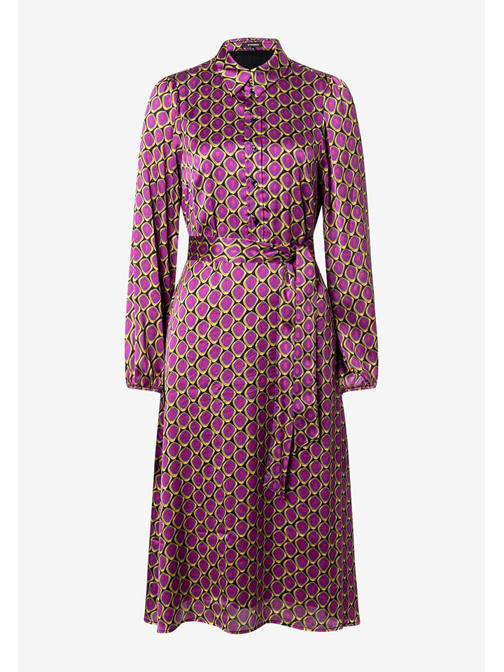 More & More Sukienka w kolorze złoto-czarno-fioletowym rozmiar: 32