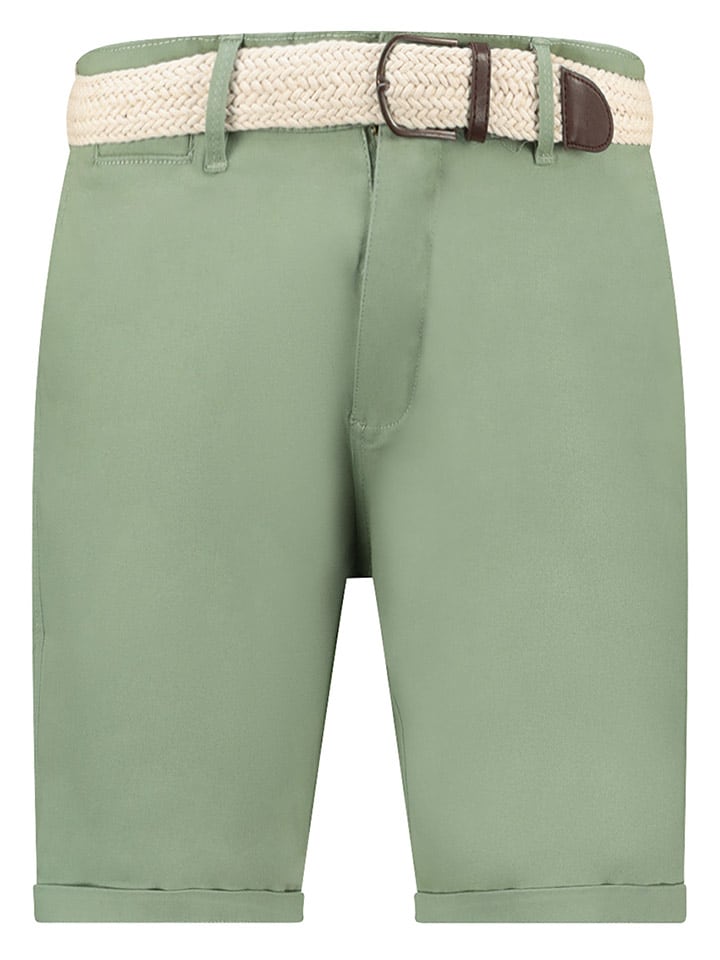 Geographical Norway Bermudy "Plageo" w kolorze zielonym rozmiar: XL