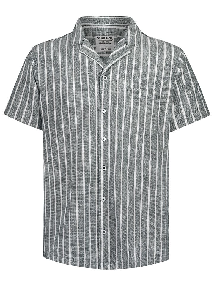 Sublevel Koszula - Regular fit - w kolorze biało-szarym rozmiar: L