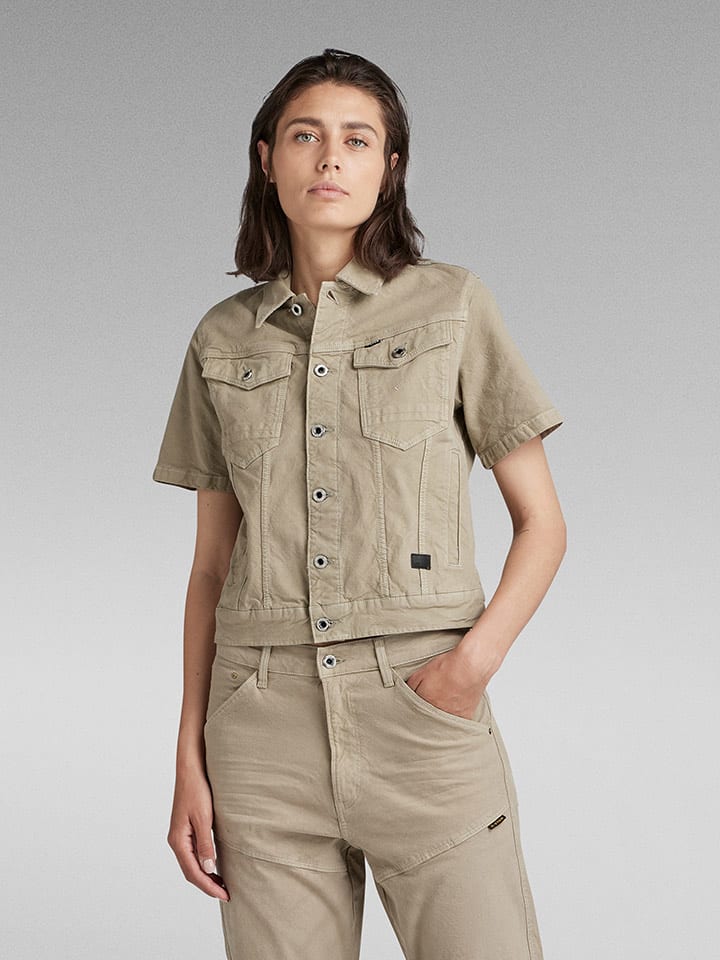 G-Star Kurtka dżinsowa w kolorze beżowym rozmiar: L