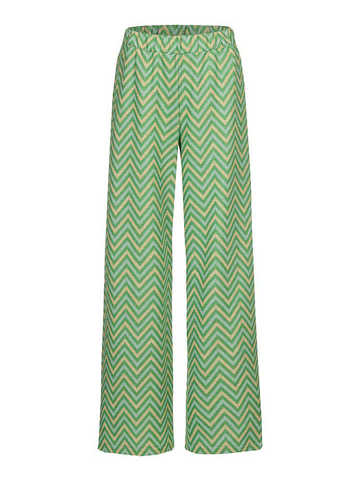 Herrlicher Spodnie w kolorze zielono-żółtym rozmiar: L