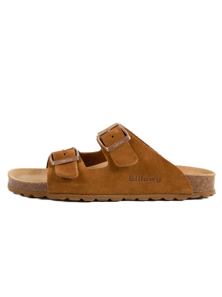 billowy Skórzane klapki w kolorze jasnobrązowym rozmiar: 42