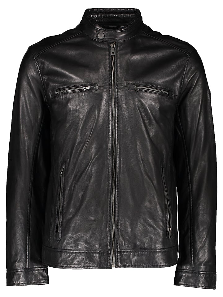 Bugatti Skórzana kurtka w kolorze czarnym rozmiar: 48