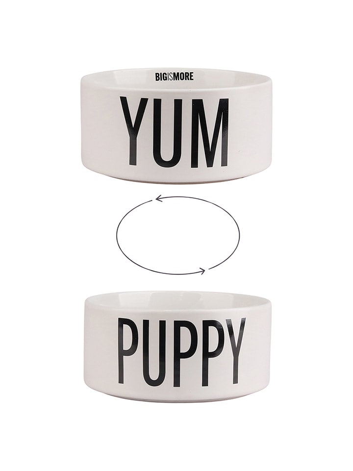 TINTEUNICHE Miska "Bigismore" w kolorze białym dla zwierząt - 600 ml rozmiar: onesize