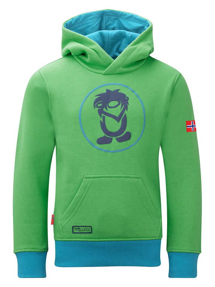 Trollkids Bluza "Troll" w kolorze zielonym rozmiar: 176