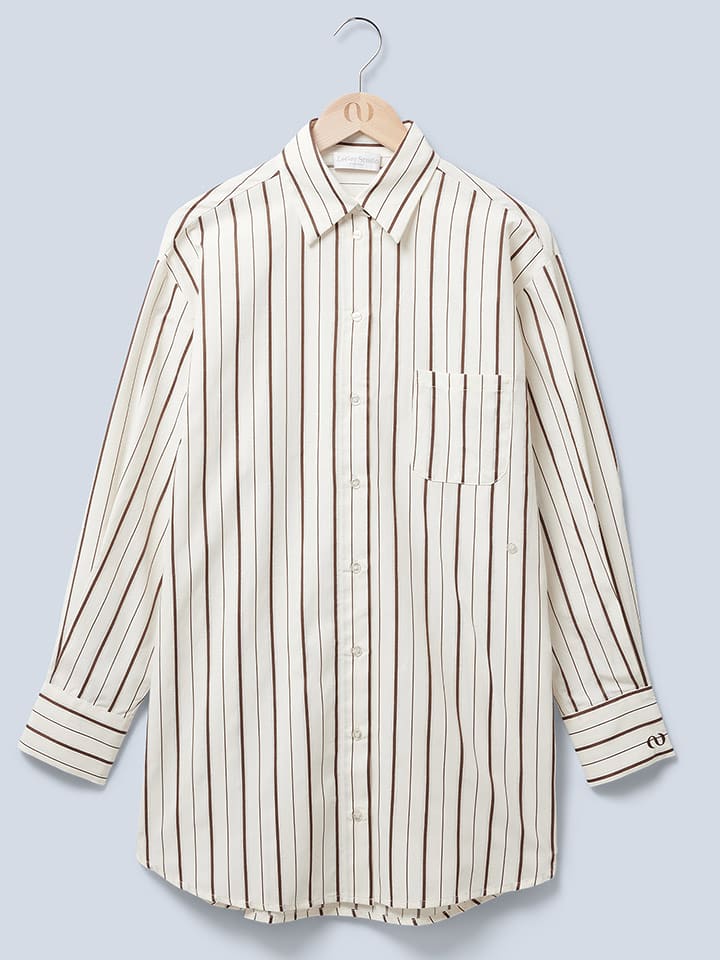 LeGer Sukienka koszulowa "Ela" w kolorze kremowo-brązowym rozmiar: 38