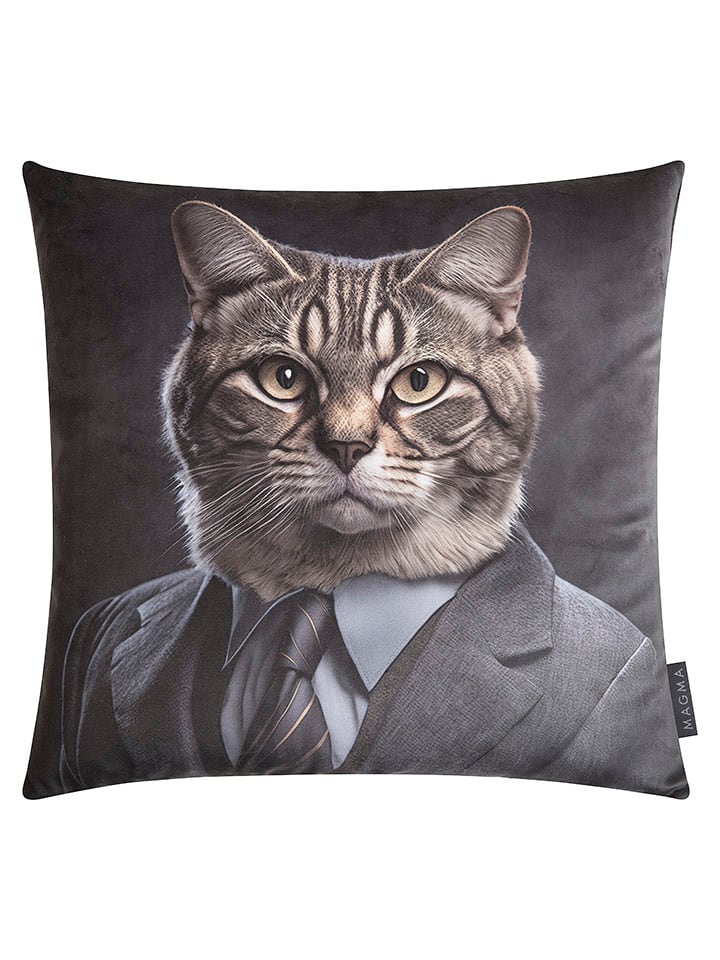 Magma Heimtex Poszewka "Arty Animals" w kolorze szarym na poduszkę - 45 x 45 cm rozmiar: onesize