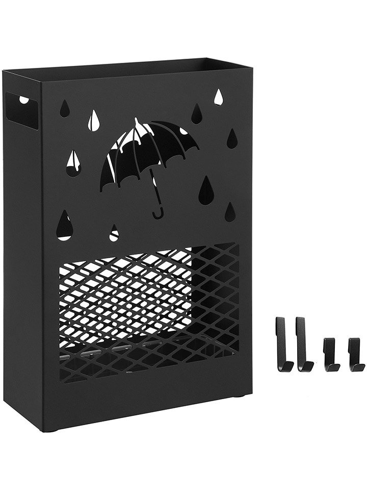 Songmics Stojak w kolorze czarnym na parasole - 28 x 41 x 12 cm rozmiar: onesize