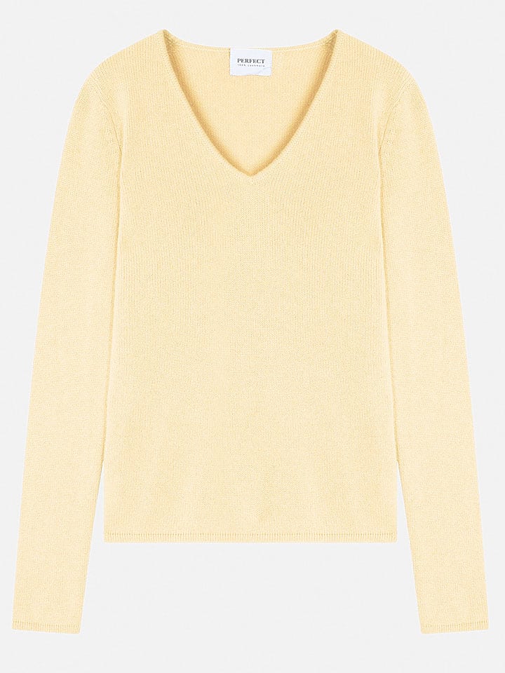 Perfect Cashmere Kaszmirowy sweter "Gaby" w kolorze jasnożółtym rozmiar: XXL