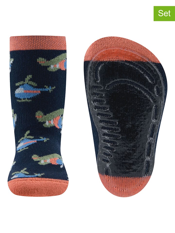 ewers Skarpety antypoślizgowe (2 pary) "SoftStep" w kolorze granatowym rozmiar: 31-34