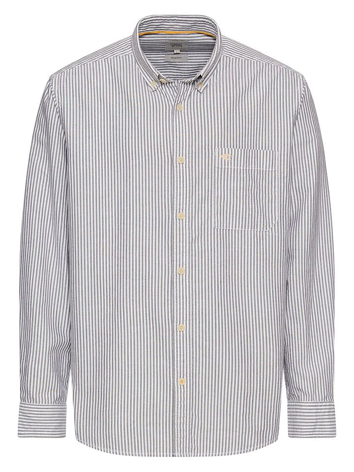 Camel Active Koszula w kolorze biało-szarym rozmiar: L