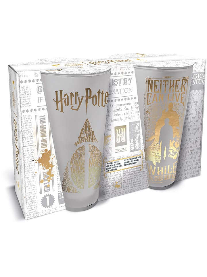 Stor Szklanki (2 szt.) "Harry Potter" w kolorze złotym - 490 ml rozmiar: onesize