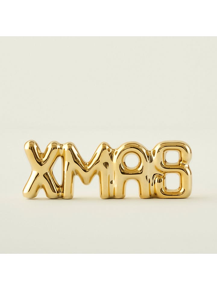 BELLA MAISON Dekoracja "Xmas" w kolorze złotym - 18 x 6 x 2 cm rozmiar: onesize