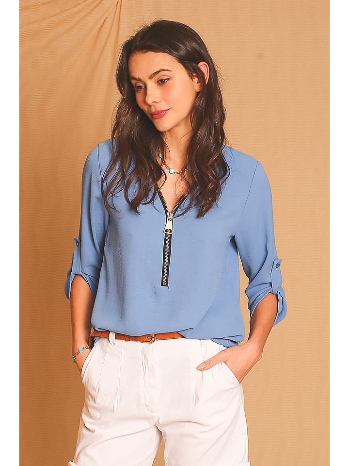 ASSUILI Bluzka w kolorze błękitnym rozmiar: 34