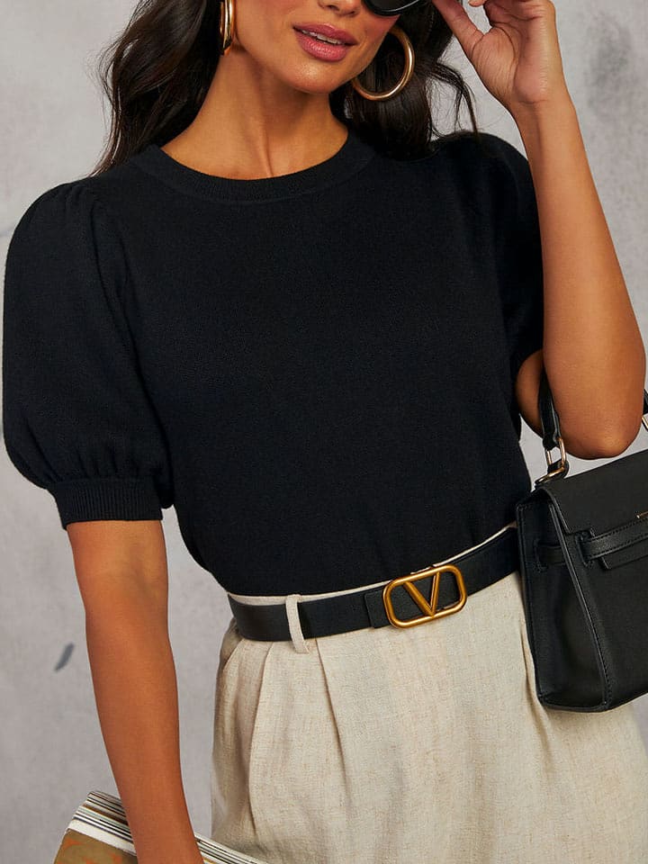 Milan Kiss Sweter w kolorze czarnym rozmiar: M