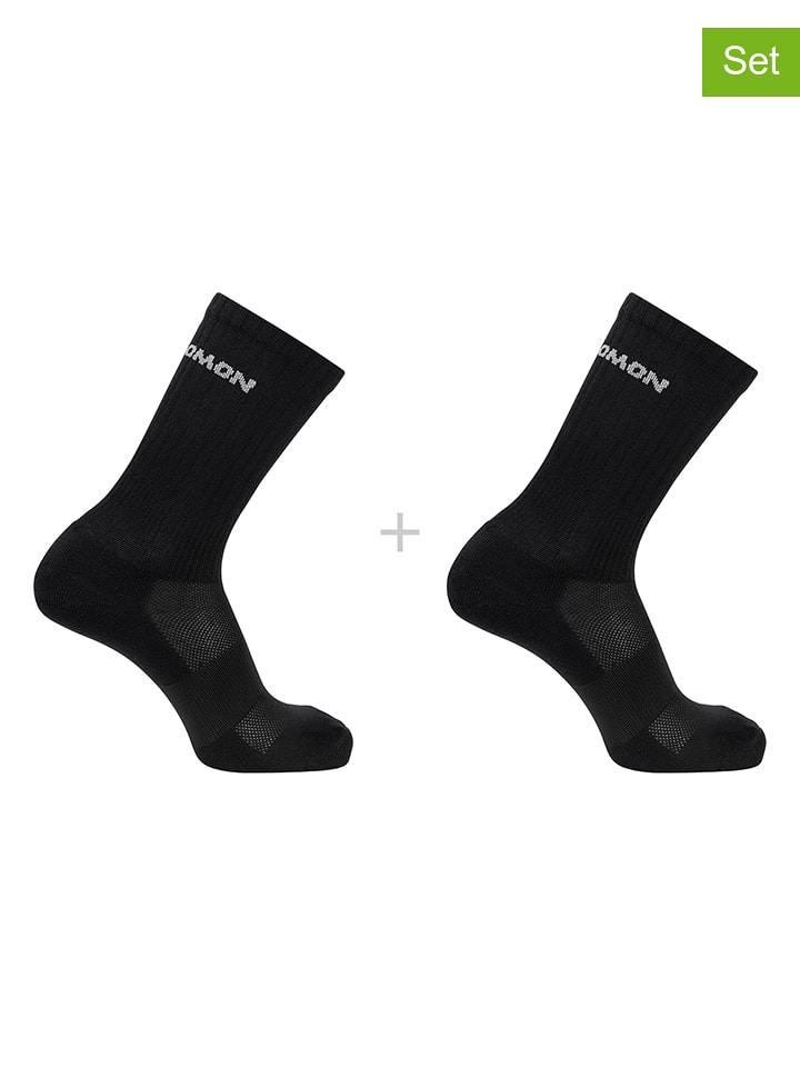 SALOMON Skarpety funkcyjne (2 pary) "Evasion Crew" w kolorze czarnym rozmiar: 42-44